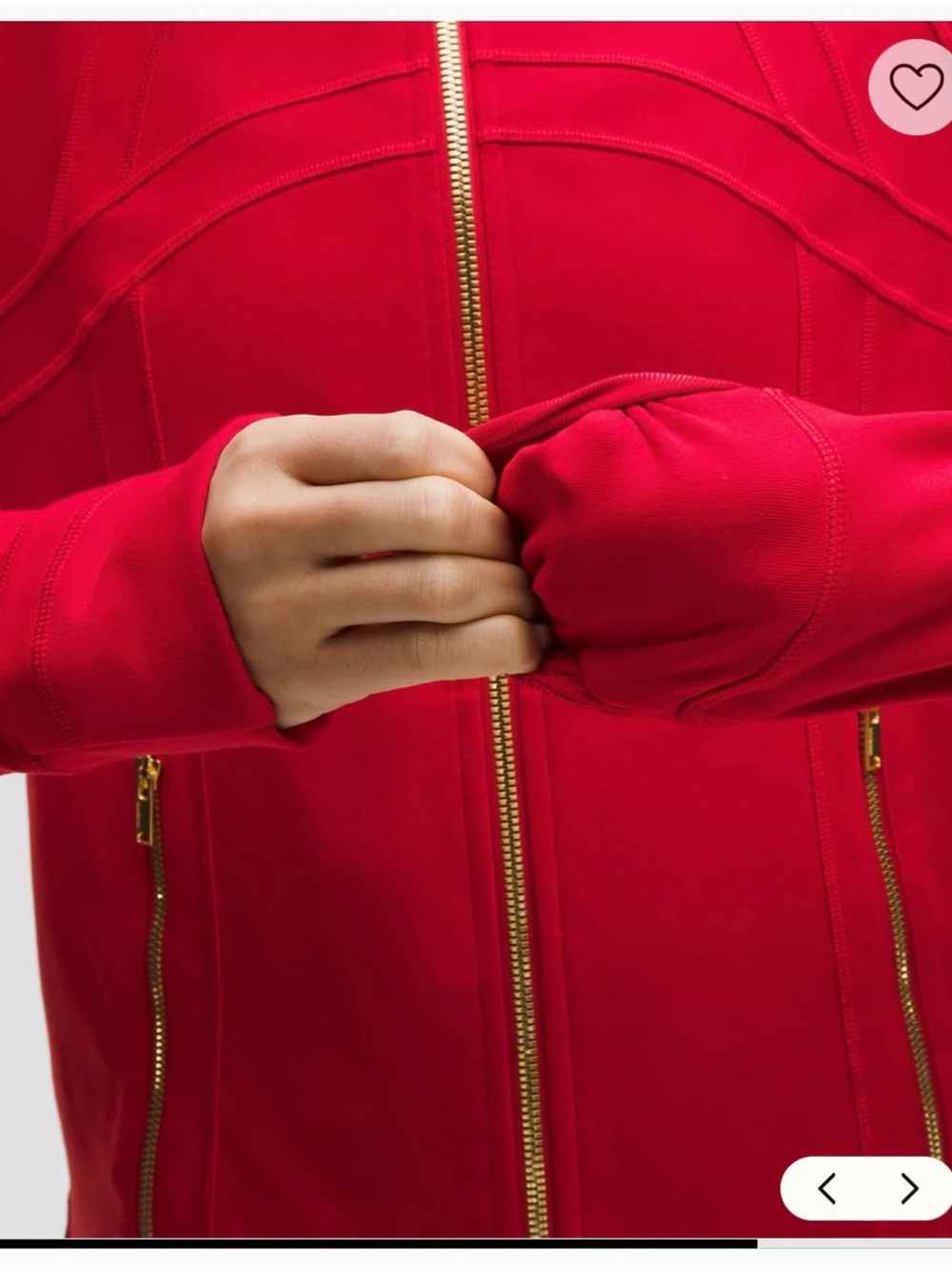 Lululemon Define Oxford Red Luon Track Jacket size 10 - Picture 7 of 13